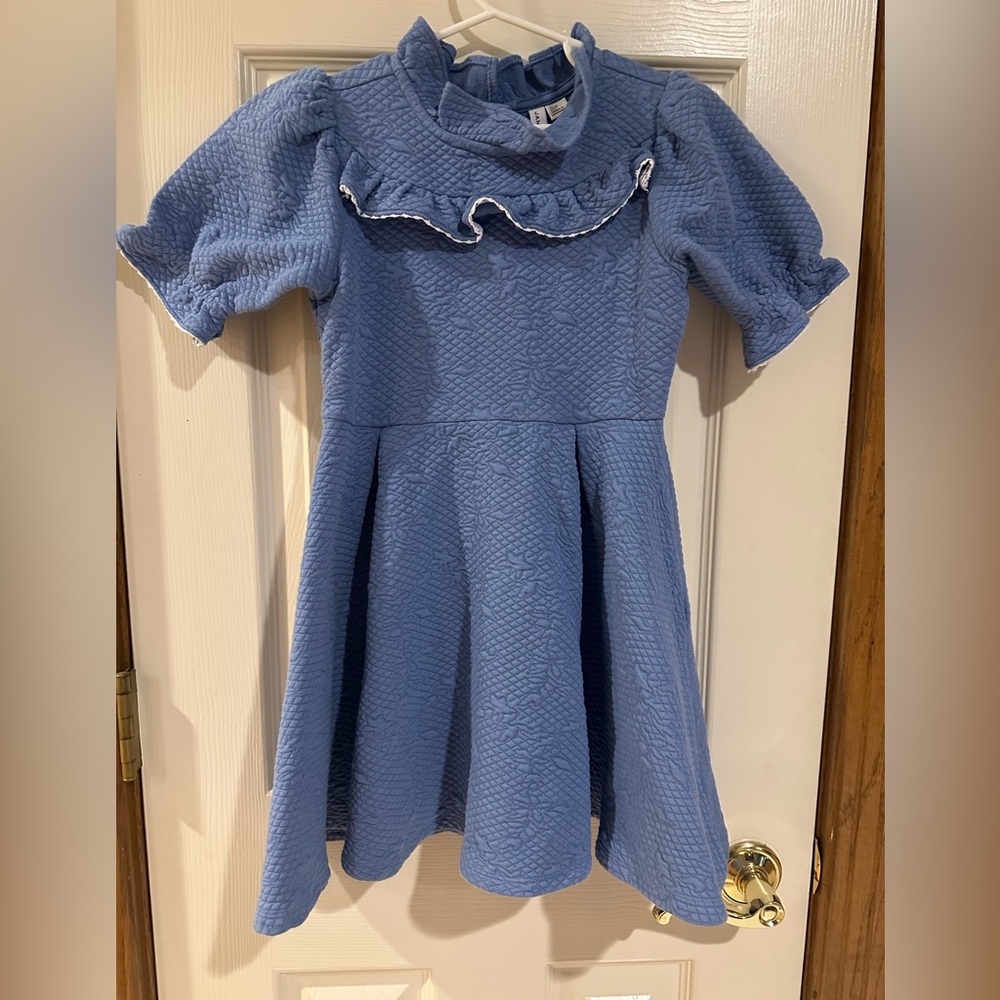 Janie and Jack Textured Blue Dress